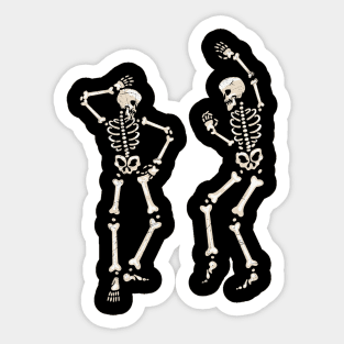 Halloween Dancing Skeletons Sticker